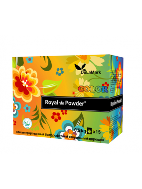 Бесфосфатный стиральный порошок для цветных вещей Royal Powder Color, 0,5 кг
