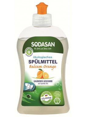 Органический бальзам-концентрат для мытья посуды Sodasan Апельсин, 0,5 л