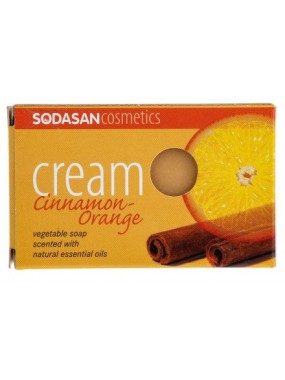  Органическое мыло-крем для лица с маслами Ши, Корицы и Апельсина Sodasan Cinnamon-Orange, 100 г