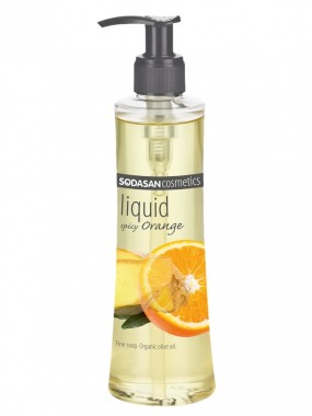  Органическое мыло жидкое, с цитрусовым и оливковым маслами Spicy Orange, 250 мл