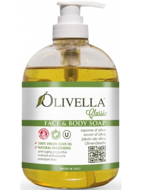  Жидкое мыло для лица и тела на основе оливкового масла, 500 мл