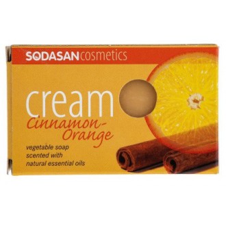  Органическое мыло-крем для лица с маслами Ши, Корицы и Апельсина Sodasan Cinnamon-Orange, 100 г