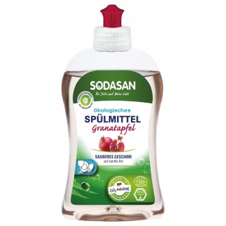 Жидкое органическое средство-концентрат для мытья посуды Sodasan Гранат, 0,5 л